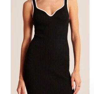 Abercrombie & Fitch Black Dress with White Edging